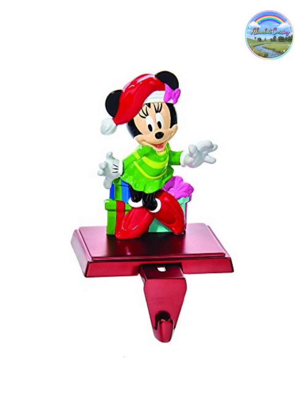 Disney Minnie Mouse Christmas Stocking Holder Metal Hanger Decor